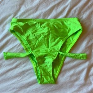 iheartraves neon green high waisted bottoms